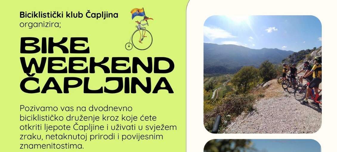 Užitak na dva kotača: “Bike weekend Čapljina” donosi dva dana uživanja u bicikliranju i prirodnim ljepotama čapljinskog kraja